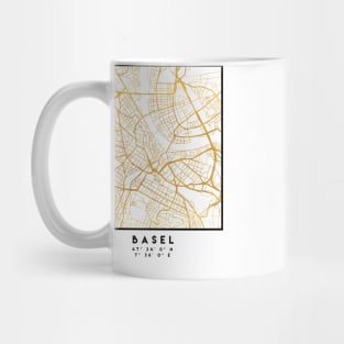 BASEL SWITZERLAND CITY STREET MAP ART Mug